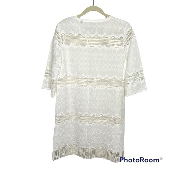 Cabi #5385 White Majorca Fringed Cover Up - Picture 6 of 10